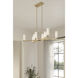 Wexmere 8 Light 40.25 inch Legacy Brass and Dark Matte Black Linear Chandelier Ceiling Light