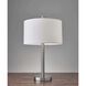 Boulevard 28 inch 100 watt Satin Steel Table Lamp Portable Light