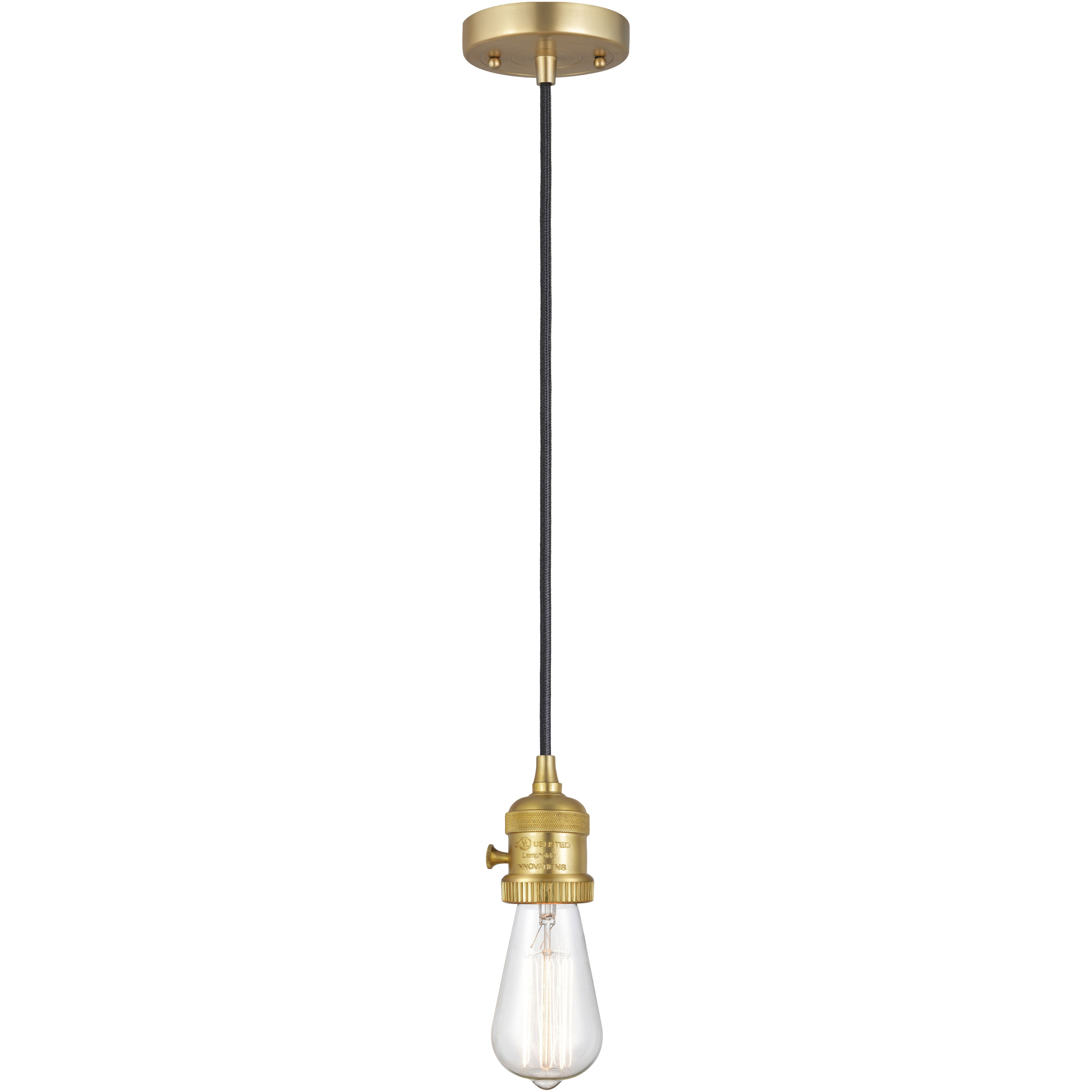 Franklin Restoration Olean 1 Light 6.75 inch Satin Gold Mini Pendant Ceiling Light in Incandescent, Seedy