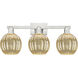 Preston 3 Light 26 inch Brushed Satin Nickel Bath Vanity Light Wall Light in Mercury Glass