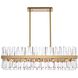 Serephina 24 Light 42 inch Satin Gold Linear Chandelier Ceiling Light