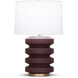 Samantha 27 inch 150.00 watt Burgundy Table Lamp Portable Light