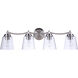 Tyler 4 Light 31 inch Brushed Polished Nickel Vanity Light Wall Light