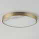 Slab LED 12 inch Natural Aged Brass Flush Mount Ceiling Light