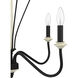 Anna 5 Light 25.5 inch Cottage White/Espresso Chandelier Ceiling Light