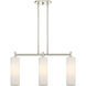 Downtown Urban Crown Point Island Light Ceiling Light in Polished Nickel, Matte White