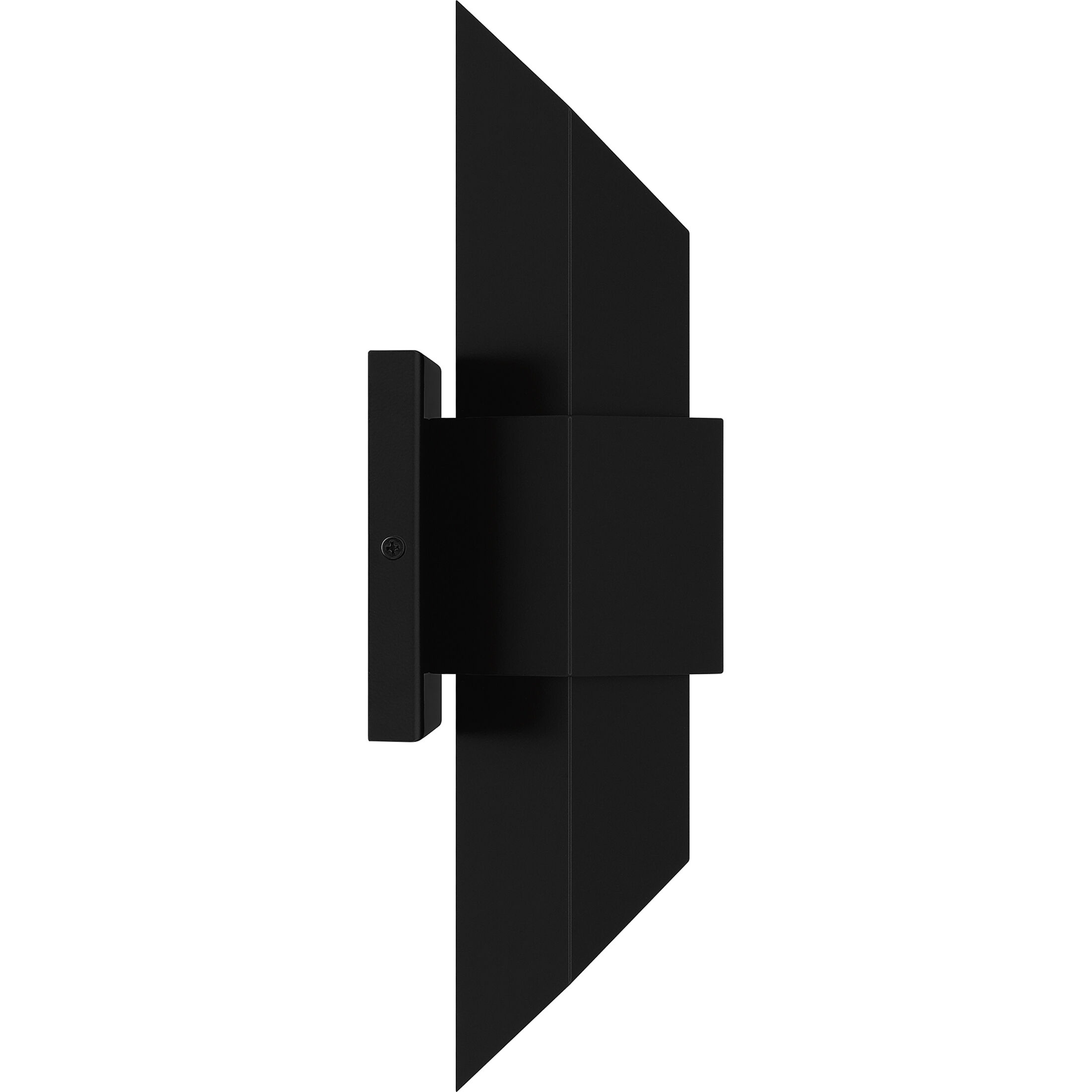 Chasm LED 15 inch Matte Black Gold Outdoor Wall Lantern