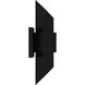 Chasm LED 15 inch Matte Black Gold Outdoor Wall Lantern