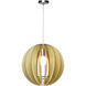 Canada 1 Light 15.7 inch Natural Wood Chandelier Ceiling Light