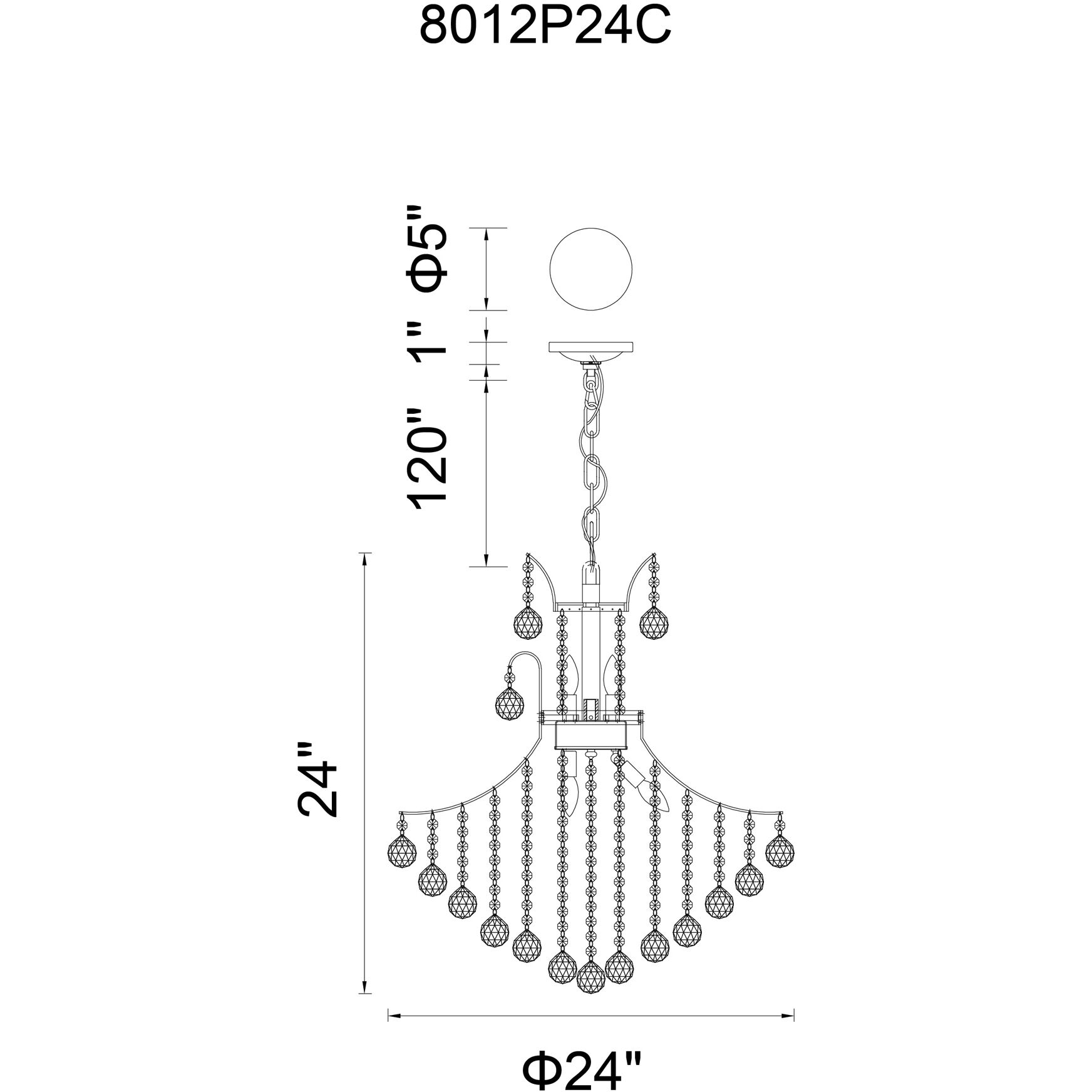 Princess 10 Light 24 inch Gold Down Chandelier Ceiling Light