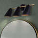 Rame 3 Light 23 inch Black/Gold Vanity Light Wall Light