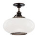 Canton 1 Light 15 inch Old Bronze Semi Flush Ceiling Light