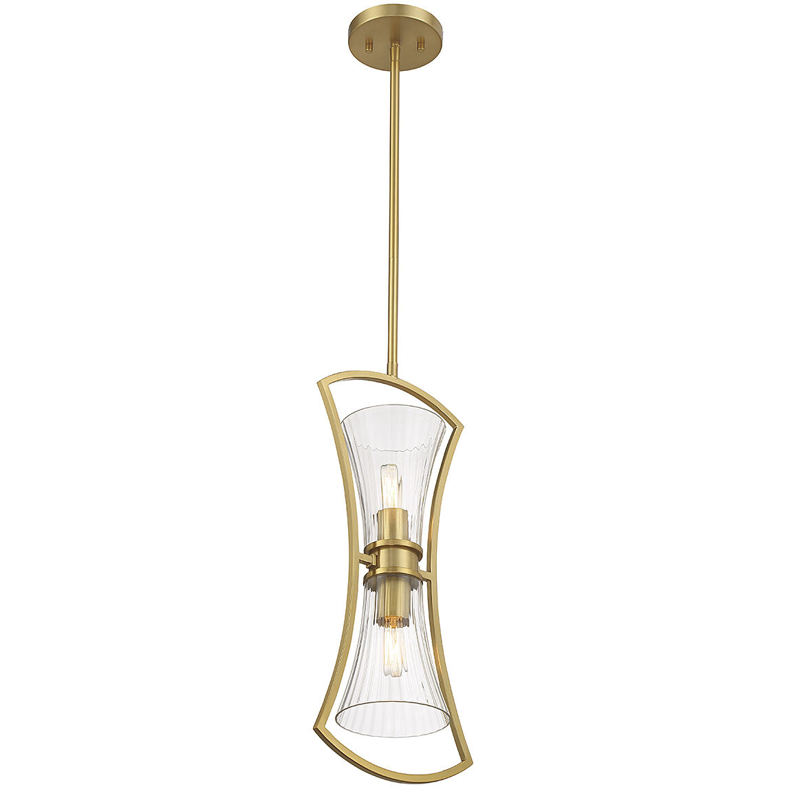 Bennington 2 Light 8.75 inch Warm Brass Pendant Ceiling Light