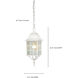 Adams 1 Light 6 inch White Outdoor Hanging Lantern