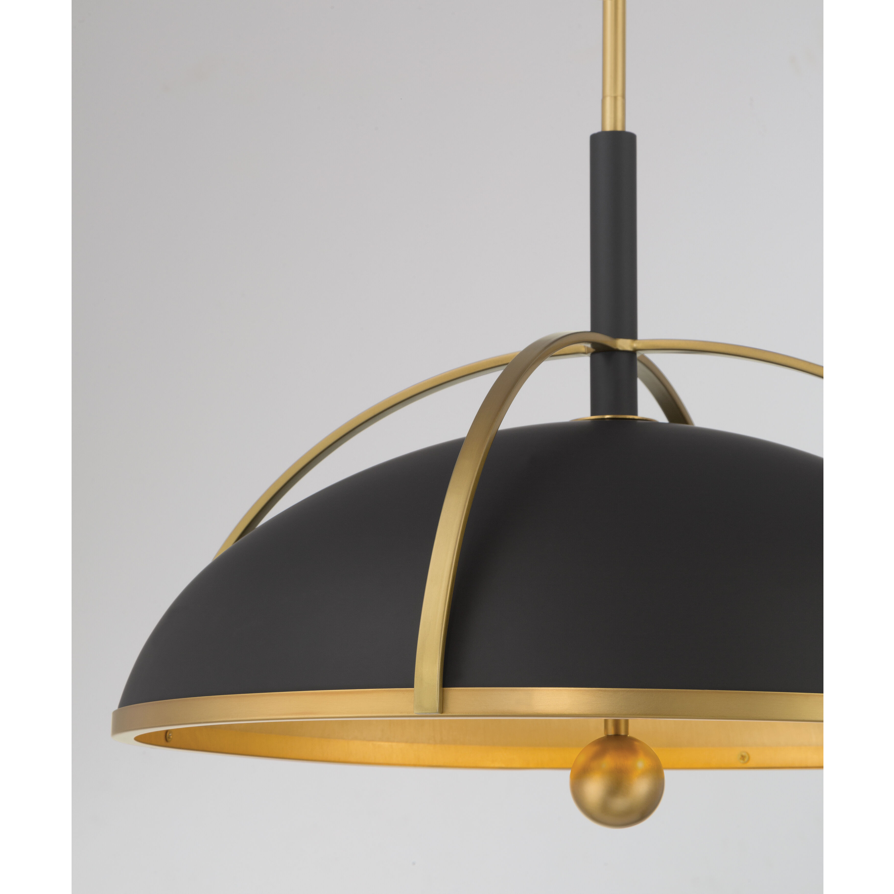 Yorkshire 4 Light 20.75 inch Dark Matte Black and Legacy Brass Pendant Ceiling Light