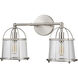 Merrick 2 Light 17 inch Satin Nickel Vanity Light Wall Light