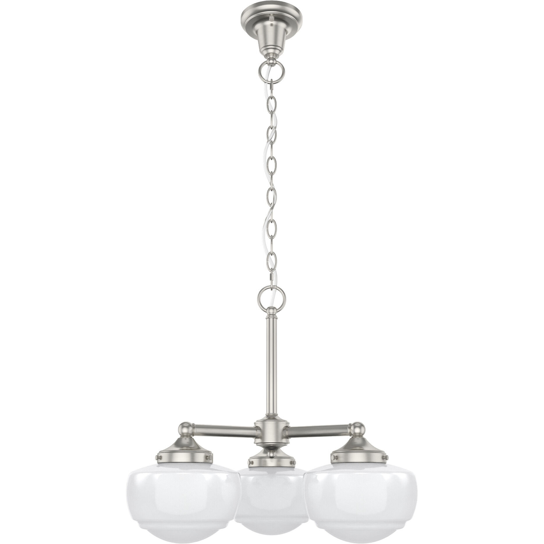 Saddle Creek 3 Light 20 inch Brushed Nickel Convertible Chandelier Ceiling Light