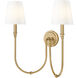 Jisele Wall Sconce Wall Light in Rubbed Brass