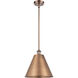 Ballston Cone 1 Light 12 inch Antique Copper Pendant Ceiling Light