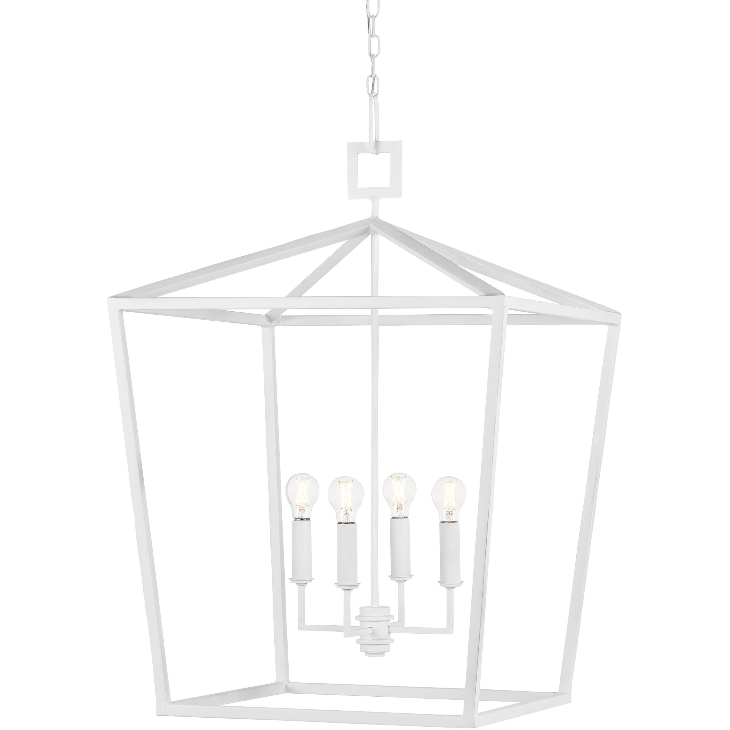 Denison 5 Light 32 inch Gesso White Chandelier Ceiling Light