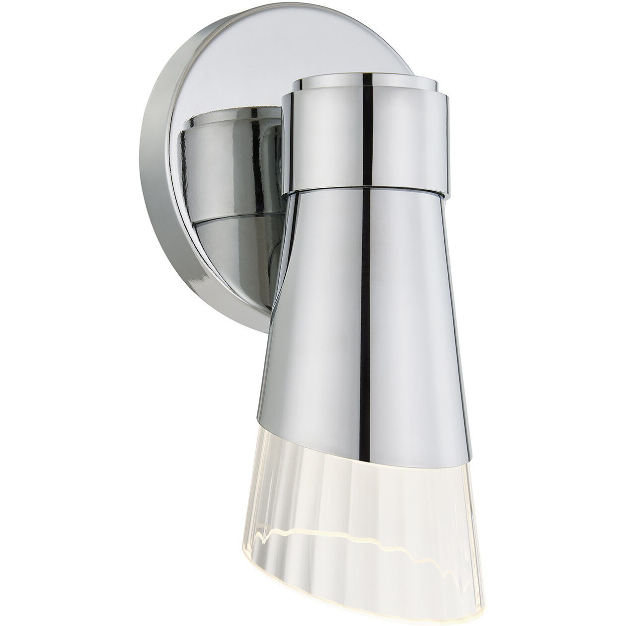Fusion Collection - Lugano Family 4.75 inch Polished Chrome ADA Wall Sconce Wall Light in 1, EVOLV