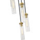 Beau 5 Light 12 inch Rubbed Brass Chandelier Ceiling Light