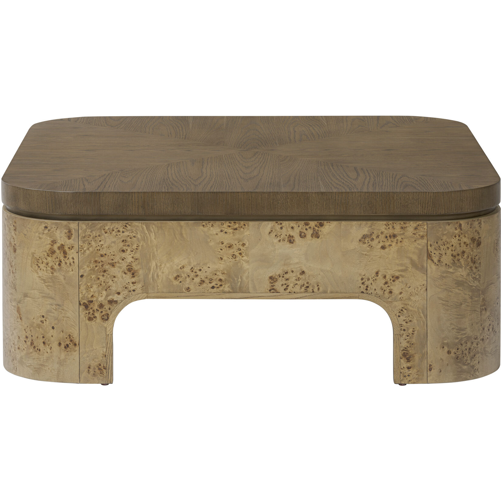 McKinney 44 X 44 inch Mushroom Oak with Mappa Burl Coffee Table