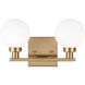 Sean Lavin Clybourn 2 Light 13.25 inch Satin Brass Bath Vanity Wall Light
