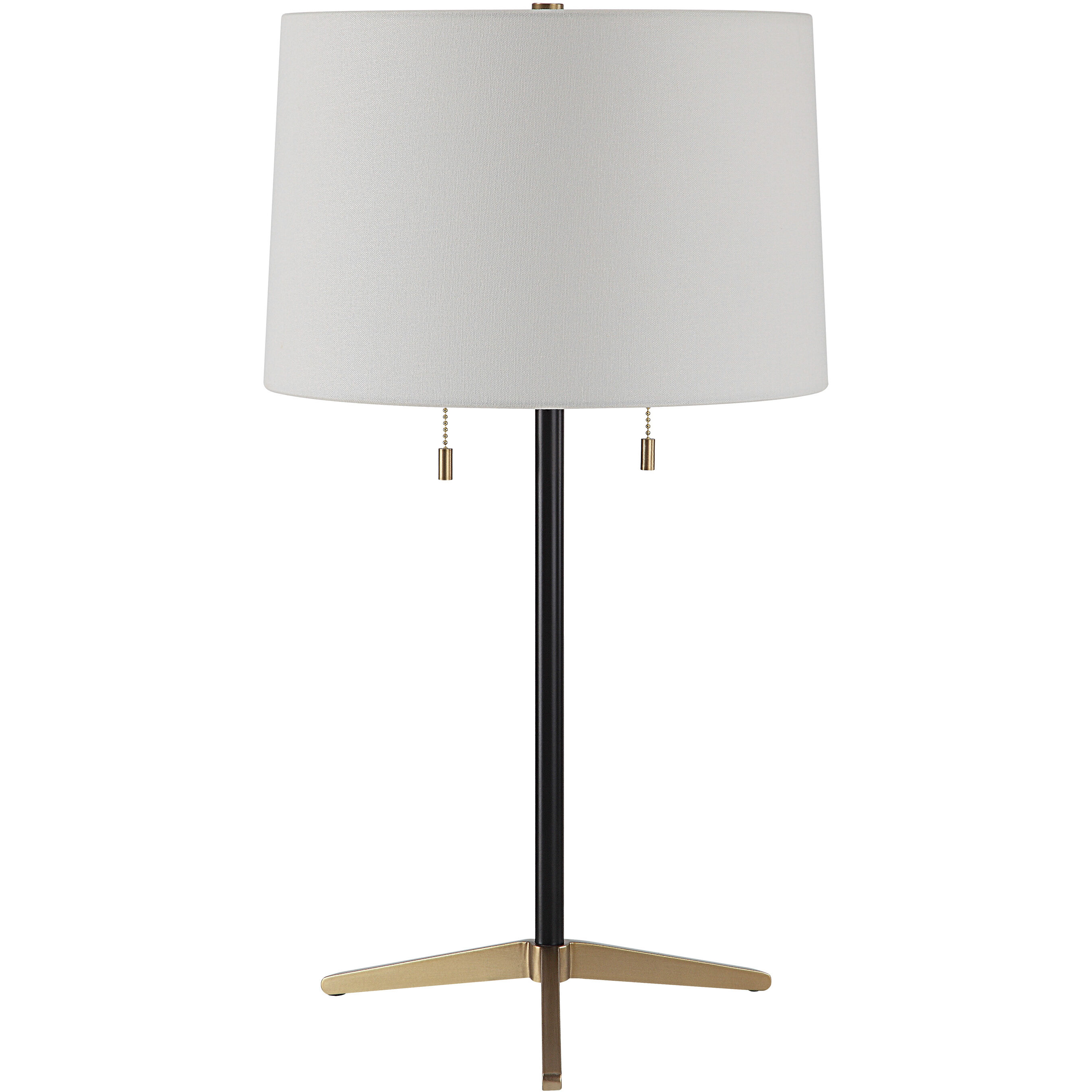 Orono 25 inch 60.00 watt Matte Black and Gold Table Lamps Portable Light, Set of 2