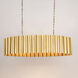 Allegra 5 Light 48.75 inch Weathered Brass Linear Pendant Ceiling Light