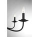 Traditional 5 Light 42 inch Matte Black Chandelier Ceiling Light