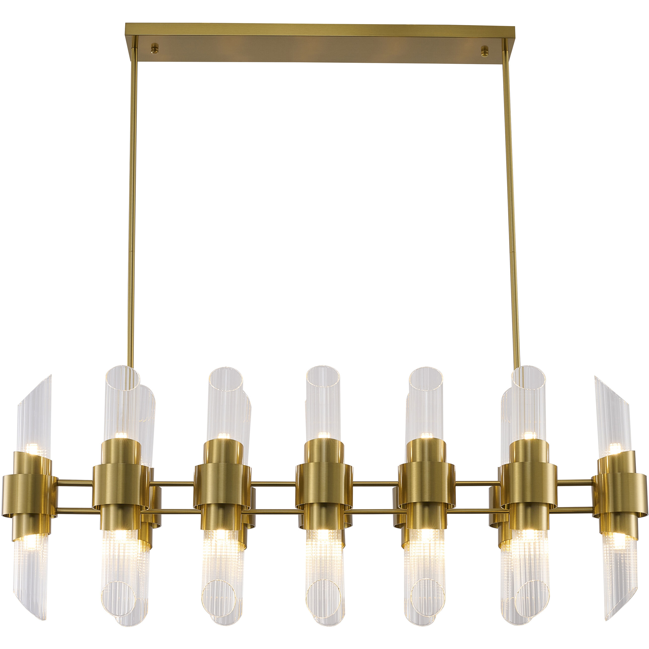 Canada 20 Light 12.2 inch Satin Brass Chandelier Ceiling Light