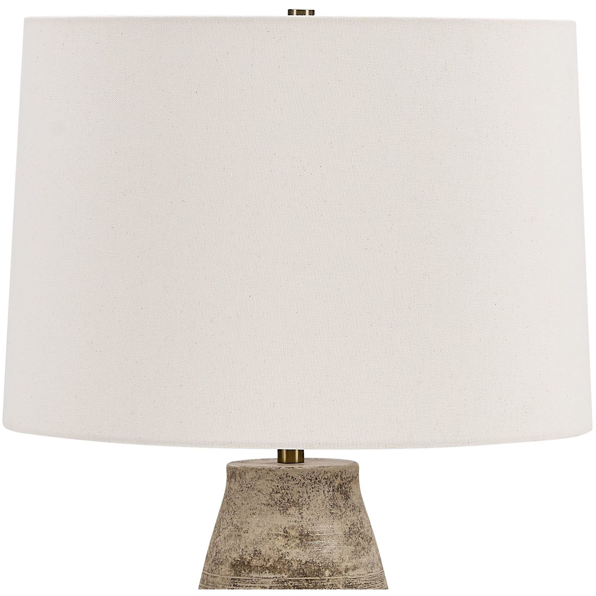 Dunford 28.25 inch 150 watt Distressed Aged Light Gray Wash Table Lamp Portable Light