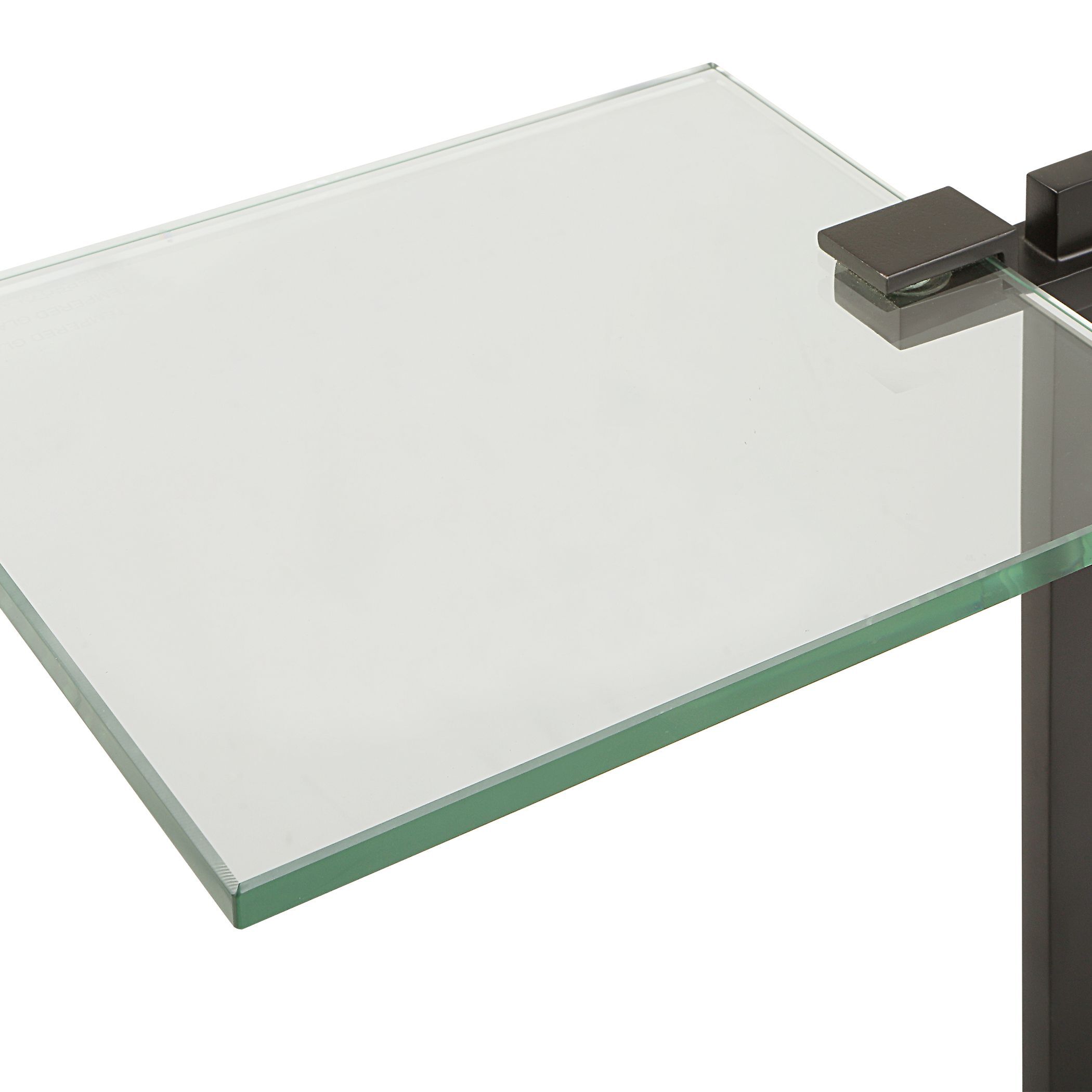 Butler 24 X 11 inch Satin Black and Black Marble Accent Table