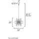 Polaris 12 Light 23 inch Satin Brass Multi-Light Pendant Ceiling Light