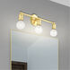 Lansdale 3 Light 20 inch Polished Brass Vanity Sconce Wall Light