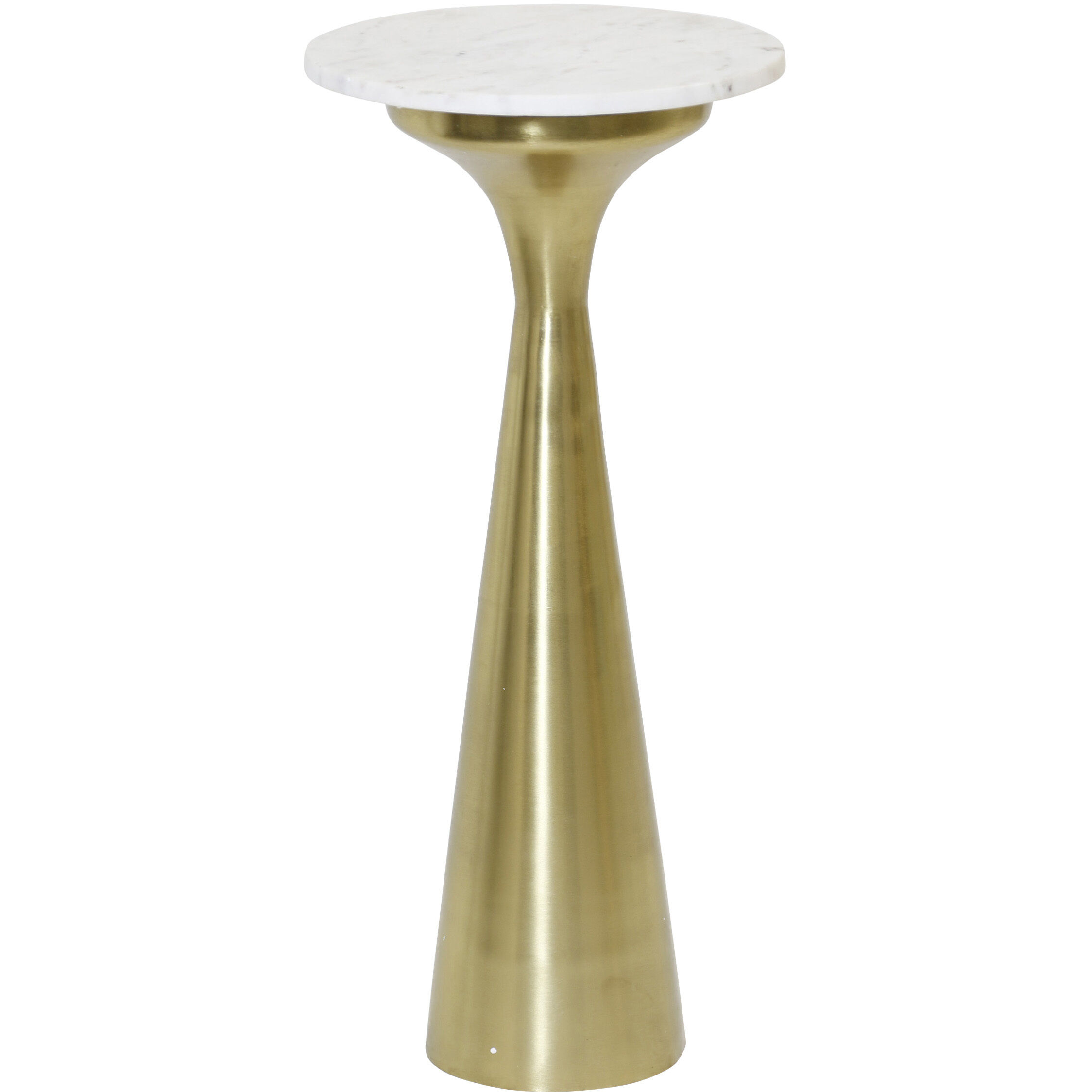 Cameron 23 X 10 inch White and Gold Table
