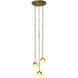Alesa 5 Light 13.78 inch Antique Brass and Alabaster Pendant Ceiling Light