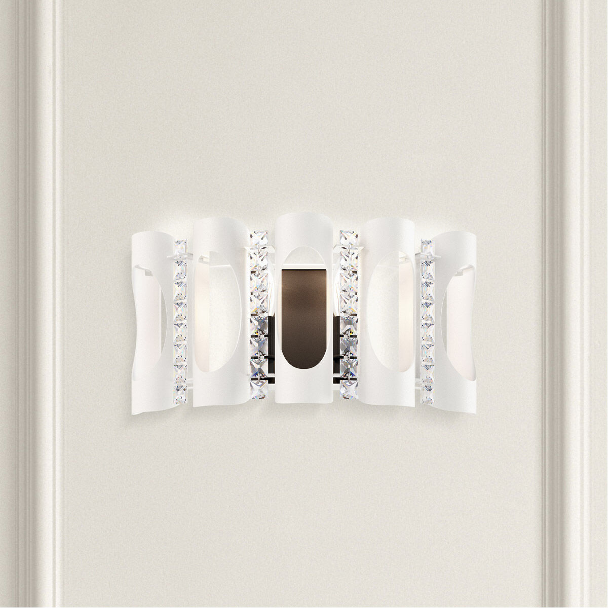 Twilight 2 Light 6 inch White Wall Sconce Wall Light in Optic
