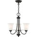 Ridgedale 3 Light 18 inch Black Convertible Mini Chandelier/Ceiling Mount Ceiling Light