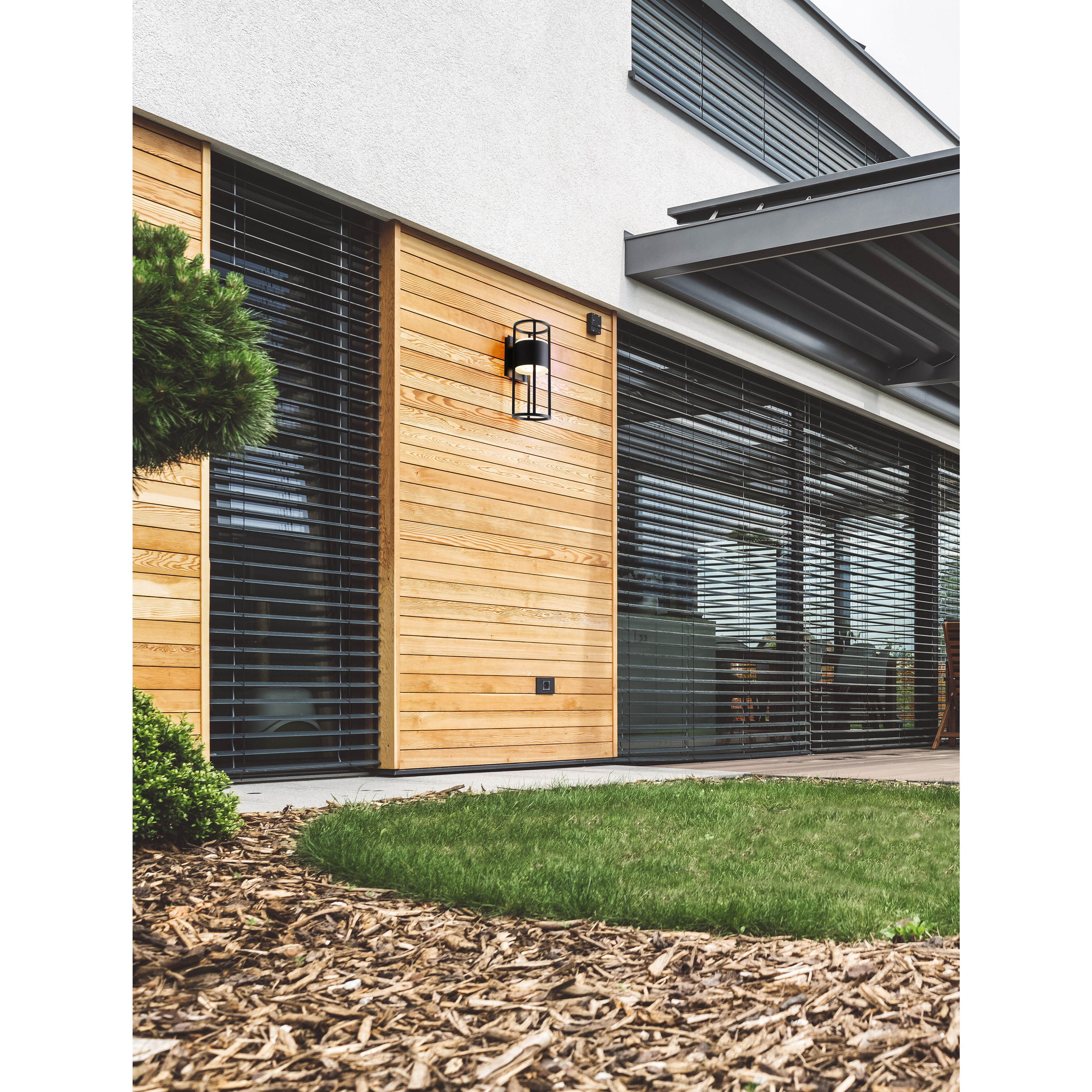 Luca LED 18 inch Black Outdoor Wall Light