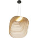 Eco Collection - Madera Family 23.75 inch Matte Black Pendant Ceiling Light in Natural Wood, EVOLV