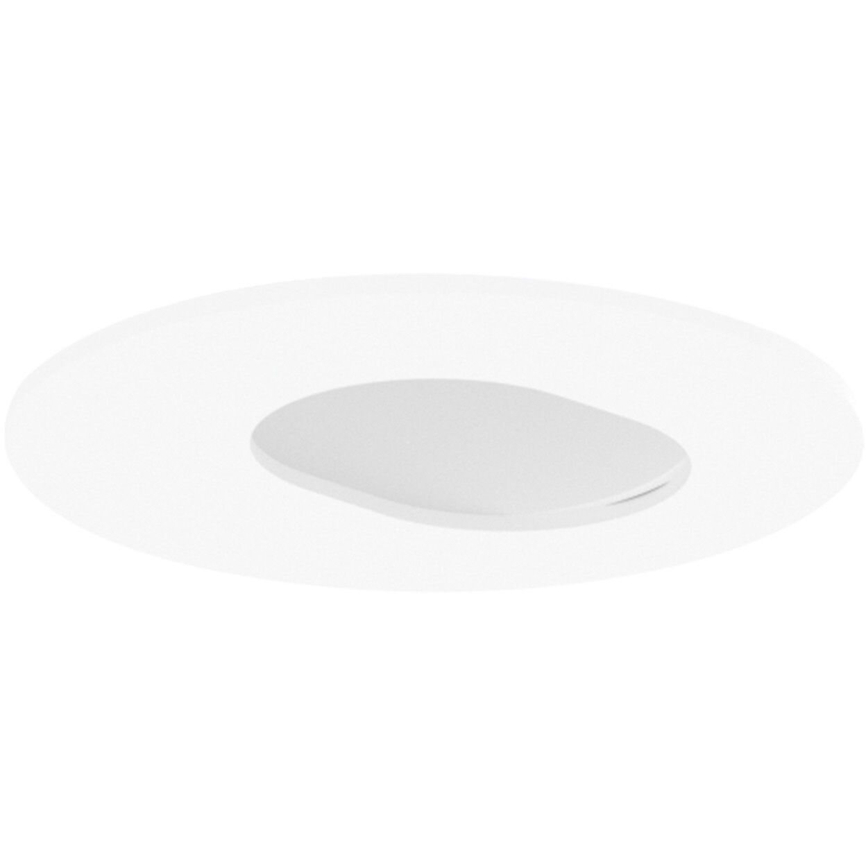 Pearl Bright White Slot Aperture / Bright White Flange LED Round Adjustable Slot Aperture Retrofit in 4000K, 4" Retrofit