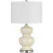 Bergamo 27 inch 150 watt Ivory White Table Lamp Portable Light