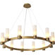 Castro 12 Light 53.54 inch Antique Brass with Alabaster Chandelier Ceiling Light