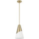 Tori 1 Light 9 inch Vibrant Gold Mini Pendant Ceiling Light