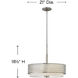 Jules LED 21 inch Brushed Nickel Chandelier Ceiling Light, Semi-Flush Mount
