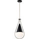 Admiral 1 Light 10 inch Matte Black Pendant Ceiling Light