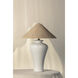 Pezante 30 inch 15.00 watt Patina Brass/Ceramic Loft White Table Lamp Portable Light