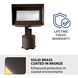 Adjustable Wall Wash Solid Brass Coated in Bronze Low Voltage Wall Wash in 2700K Warm LED, WAC Landscape